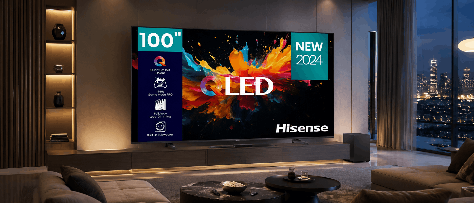 TV Hisense 100Q7N 100″ Mini LED UHD 4K Smart VIDAA